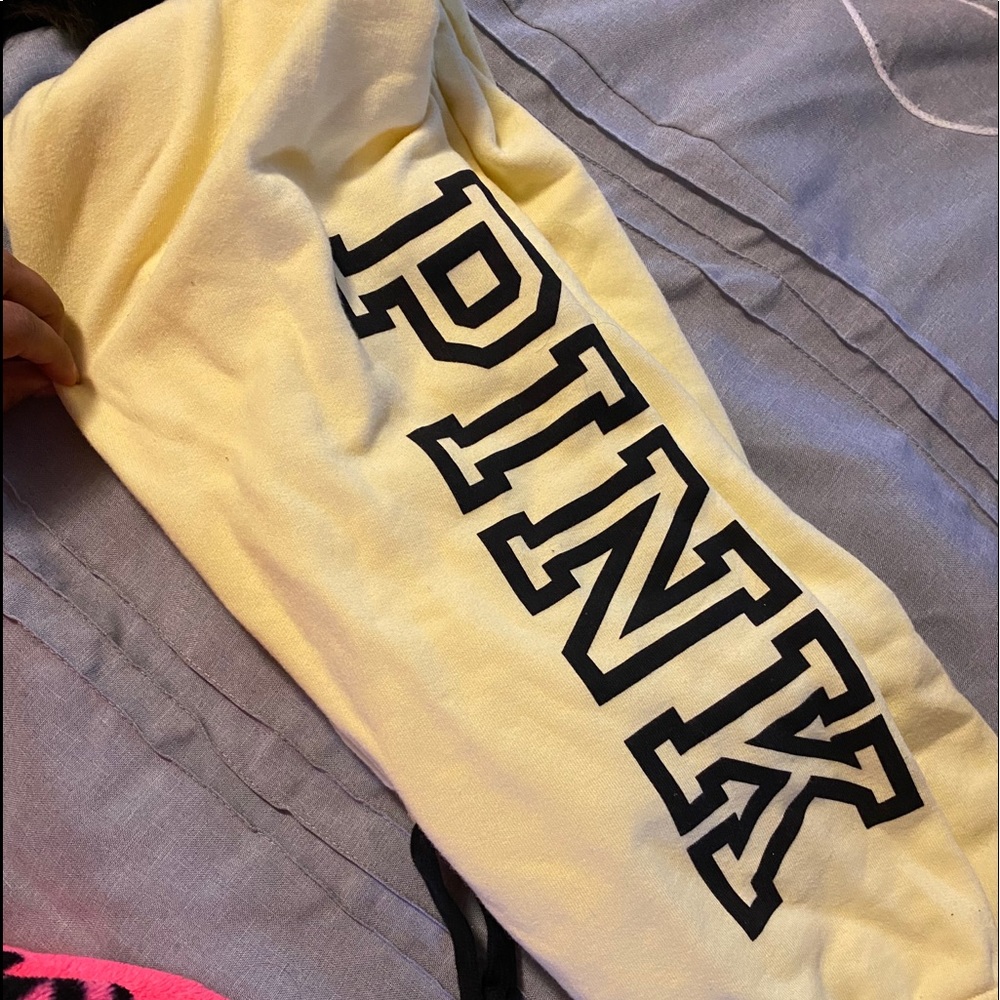 Yellow pink sweatpants